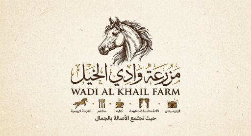 شعار مزرعة وادى الخيل - Horse Valley Farm